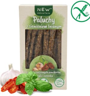 Paluchy lniane z suszonymi pomidorami, bazylią i czosnkiem